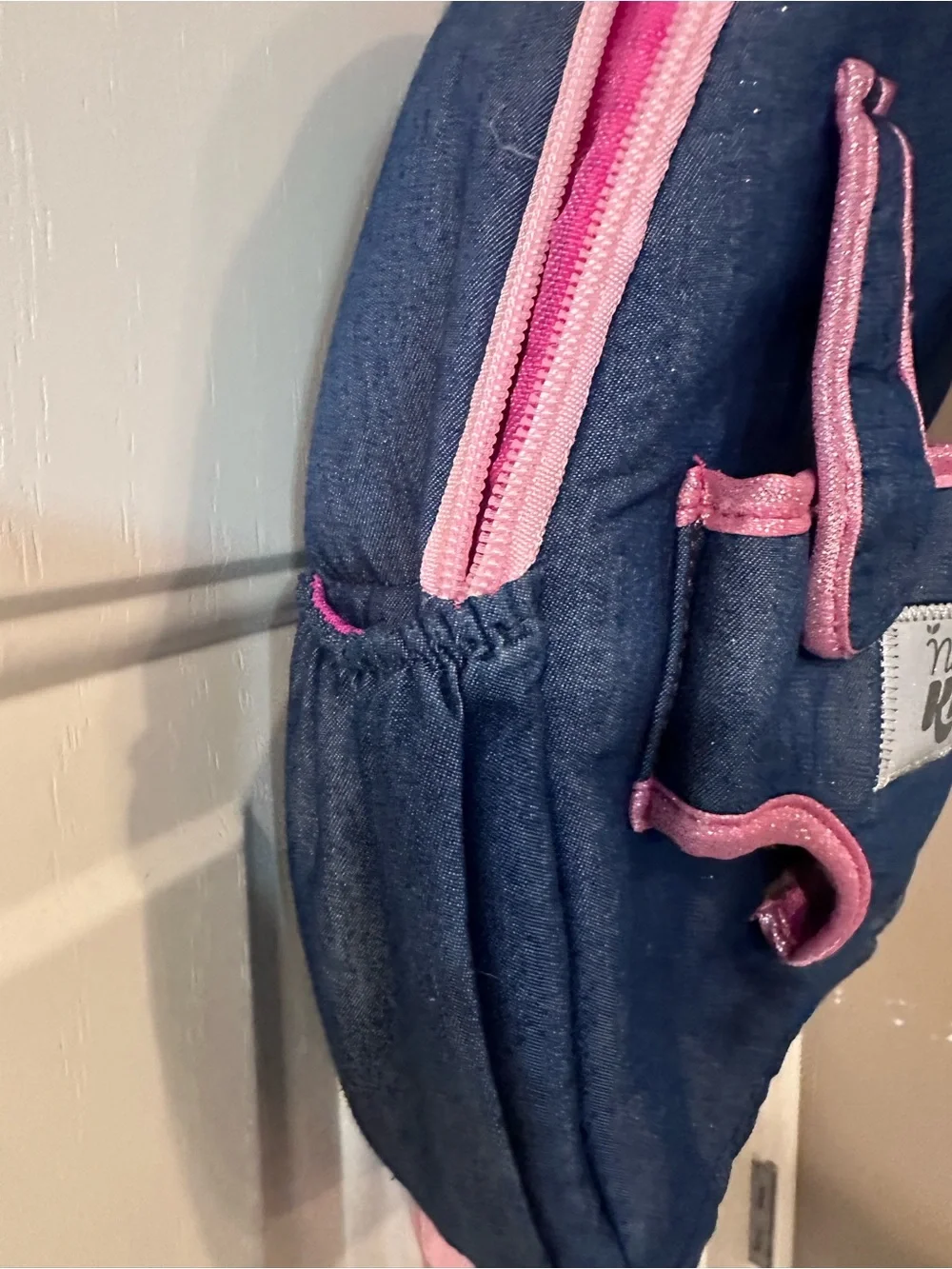 Navy and Pink Toddler Backpack